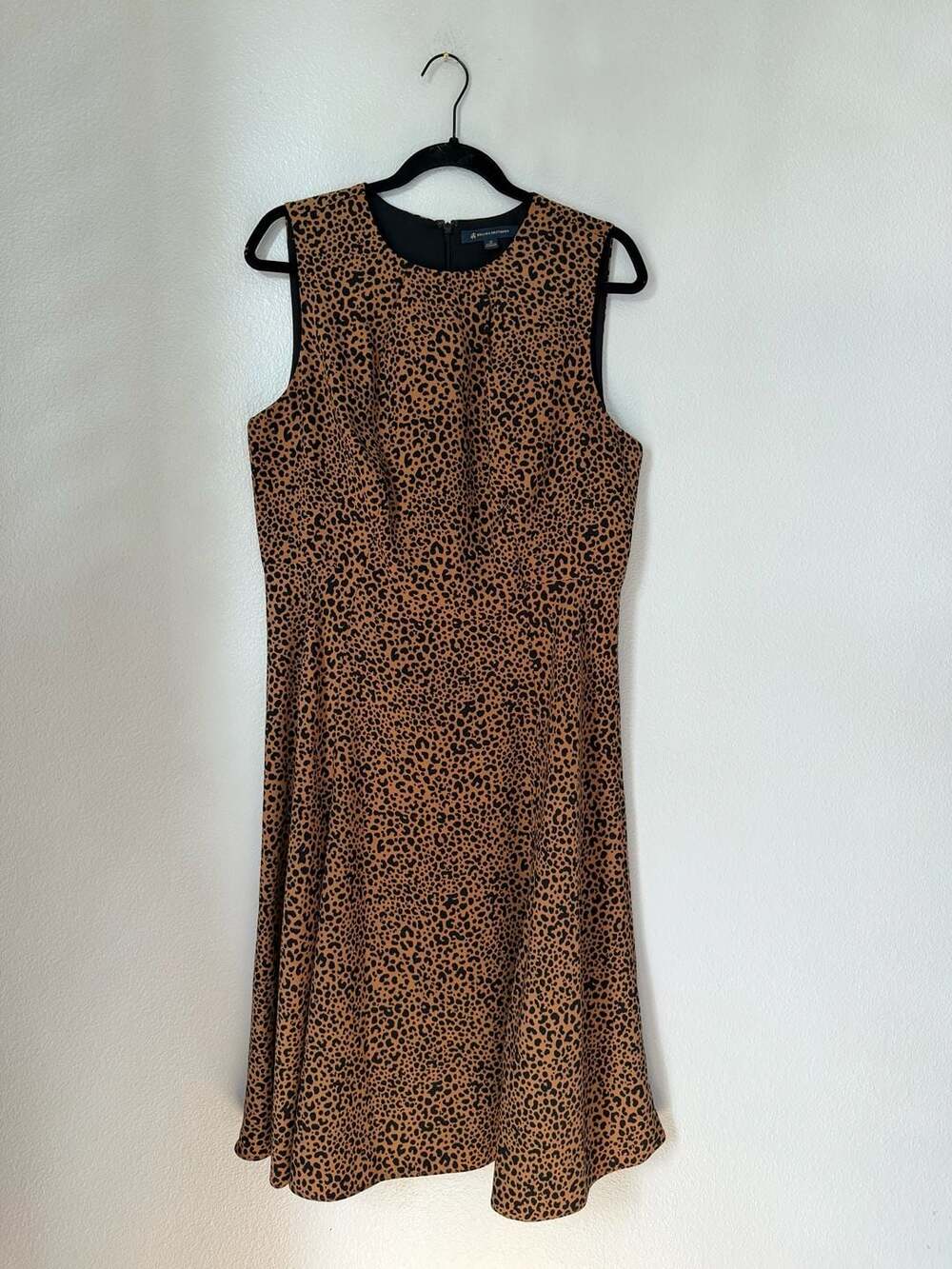 Brooks Brothers Leopard Print Sleeveless Dress Size 12